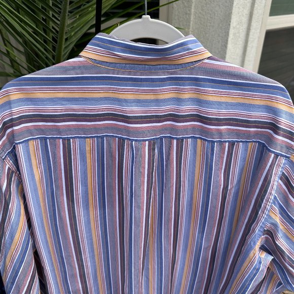 SCOTT BARBER Striped Business Casual Shirt - XXL - Picture 7 of 7